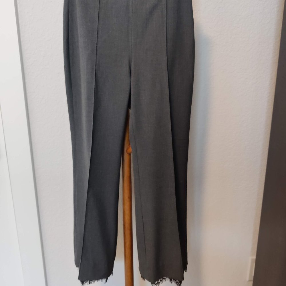 Zara Women's Dress Pants Gray Lace Hem. Size S. Excellent condition.